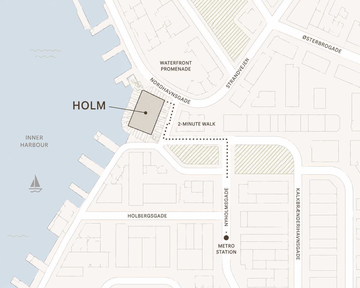 Map showing location and site plan
of the buldung