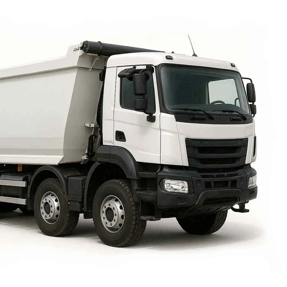 Білий самоскид для перевезення сипучих