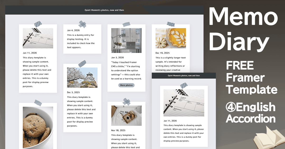 Memo Diary ( English / Accordion )