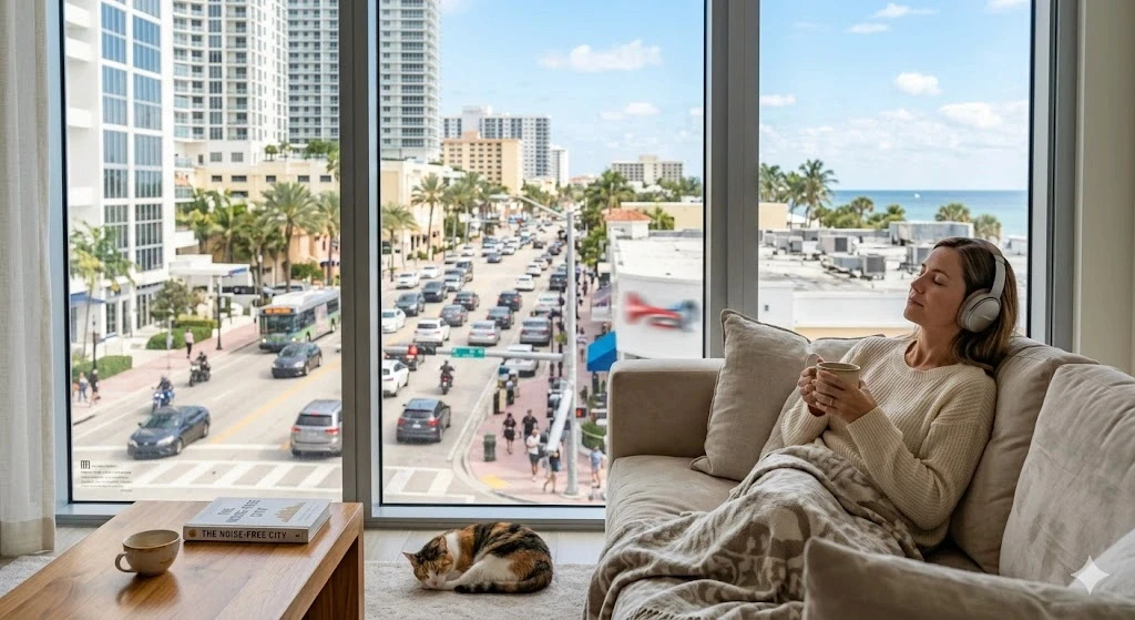 Acoustic noise reduction impact windows installed in a Fort Lauderdale home — Planet Construction FL