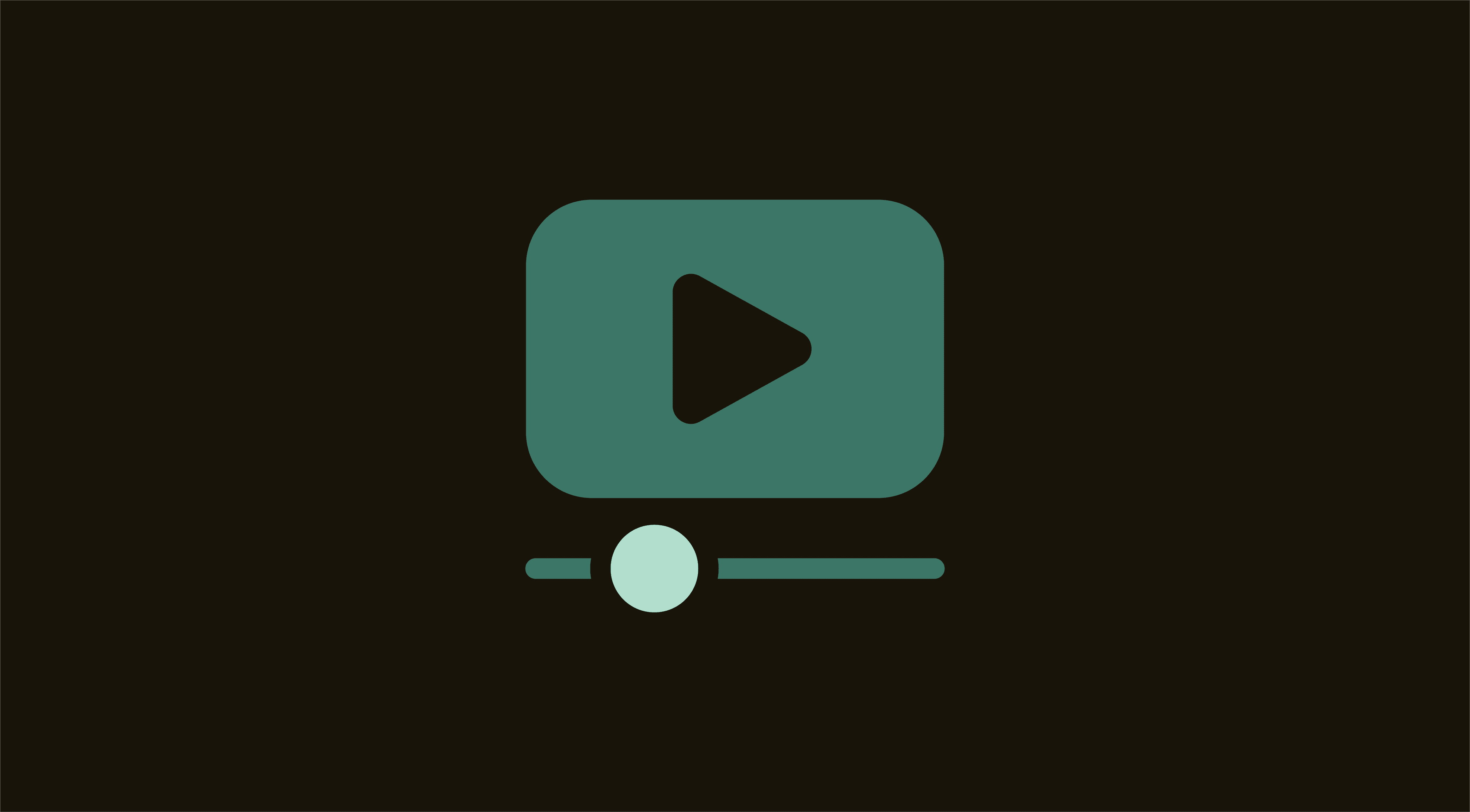 Icon of a video player with a play button and progress bar