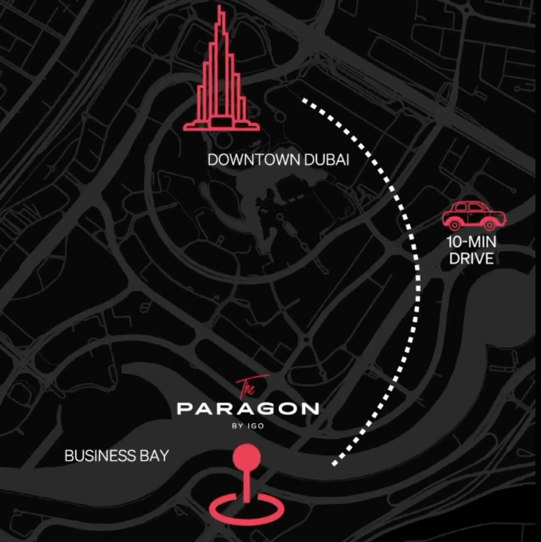 the paragon by igo location map business bay