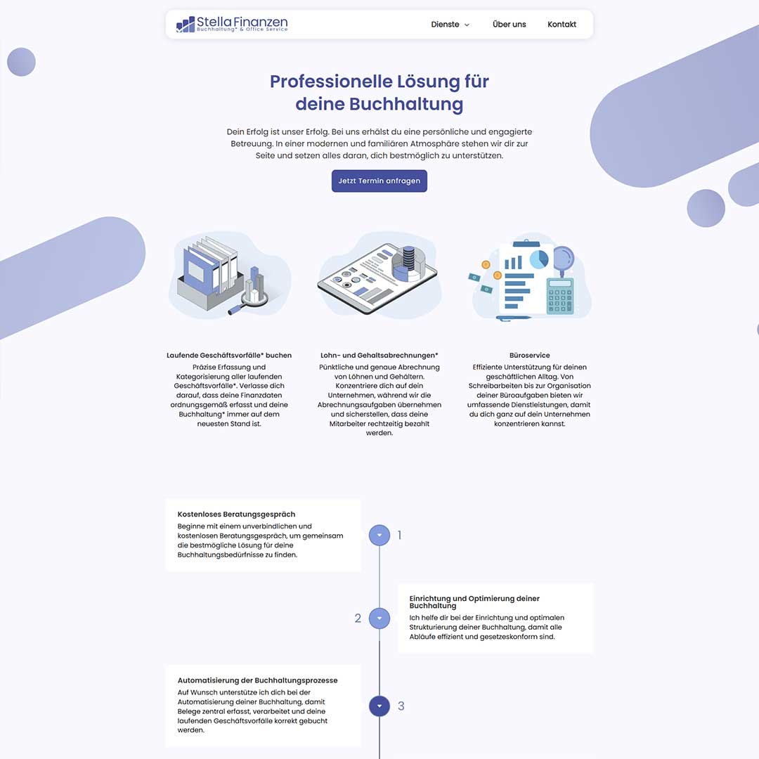 Ein bild von der Webseite www.stella-finanzen.de