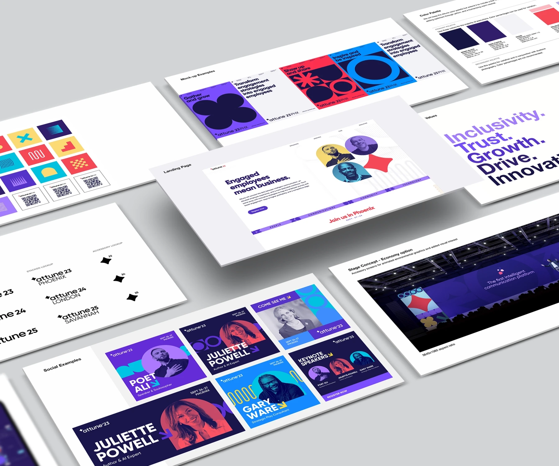 Attune summit brand guidelines in mockup