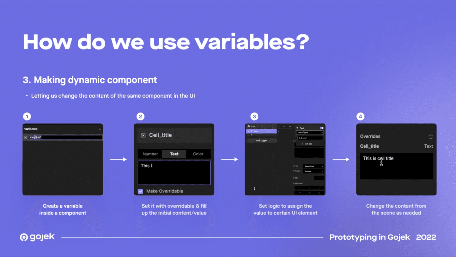 using variables to make components dynamic