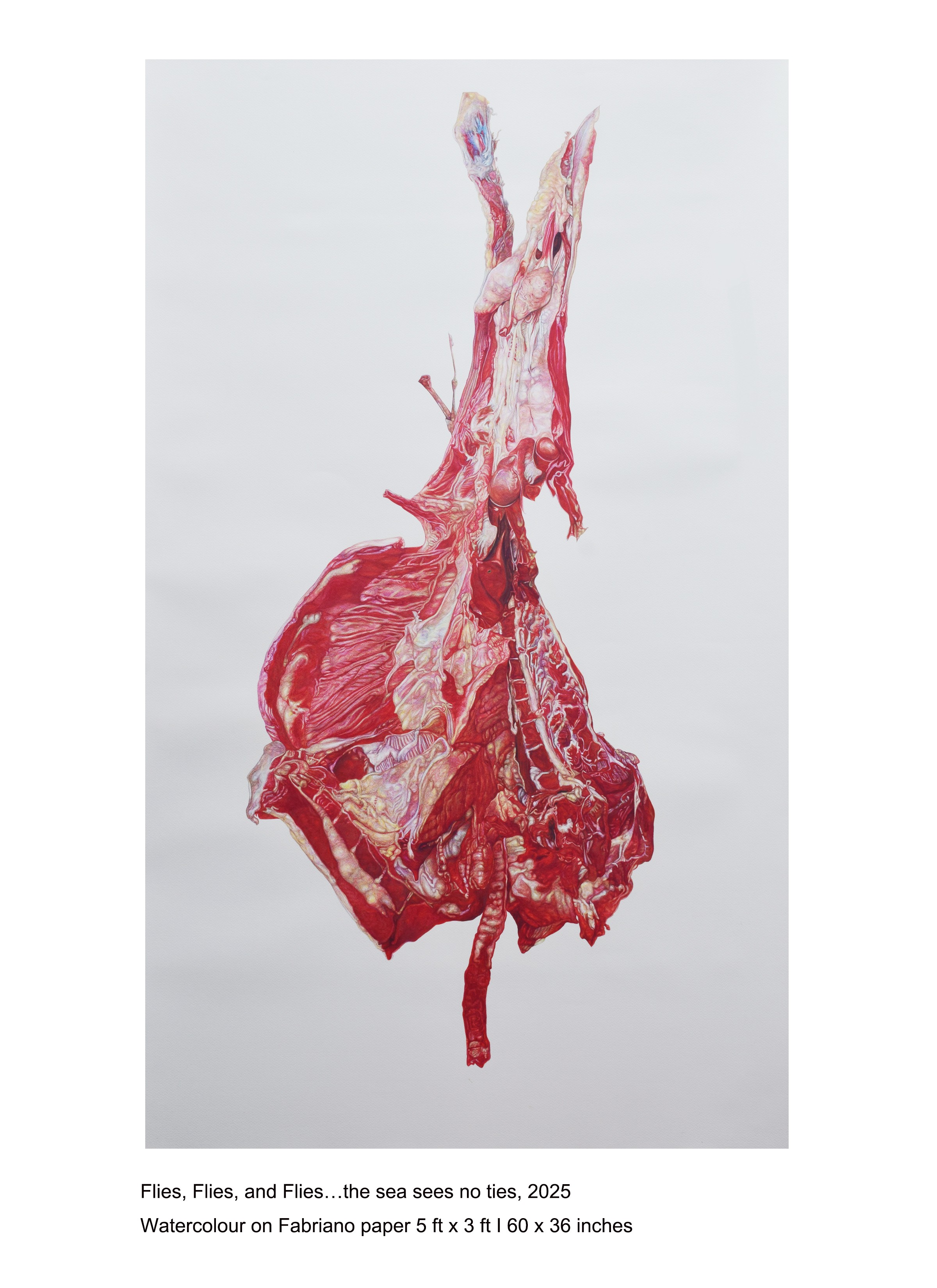 herd of sheep on road painting