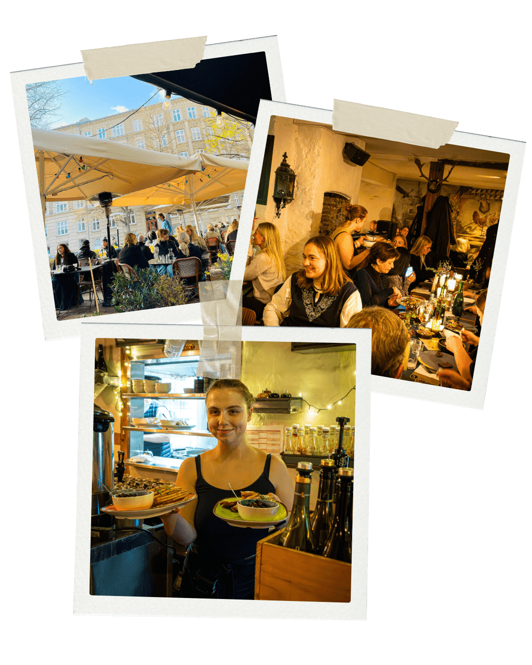 Selskaber på Cafe Bopa både inde og ude