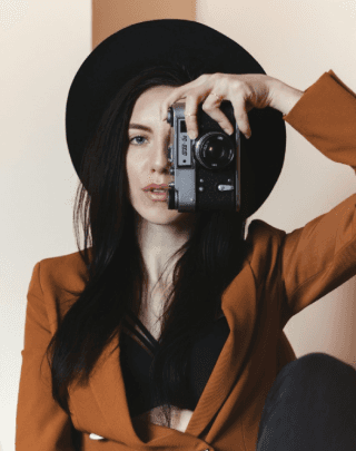 woman with a camera