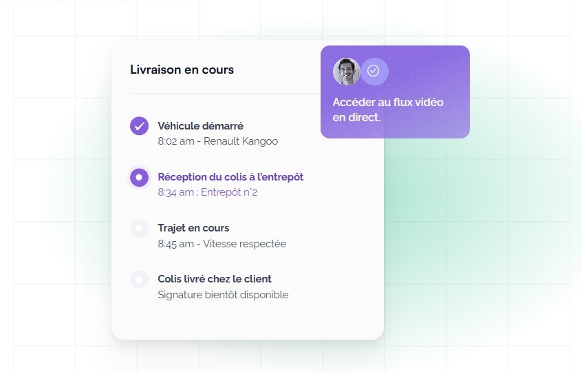 Rapport mensuel Fleeti Vision de sinistralité et de comportements à risque, utilisé pour négocier les primes d'assurance d'une flotte