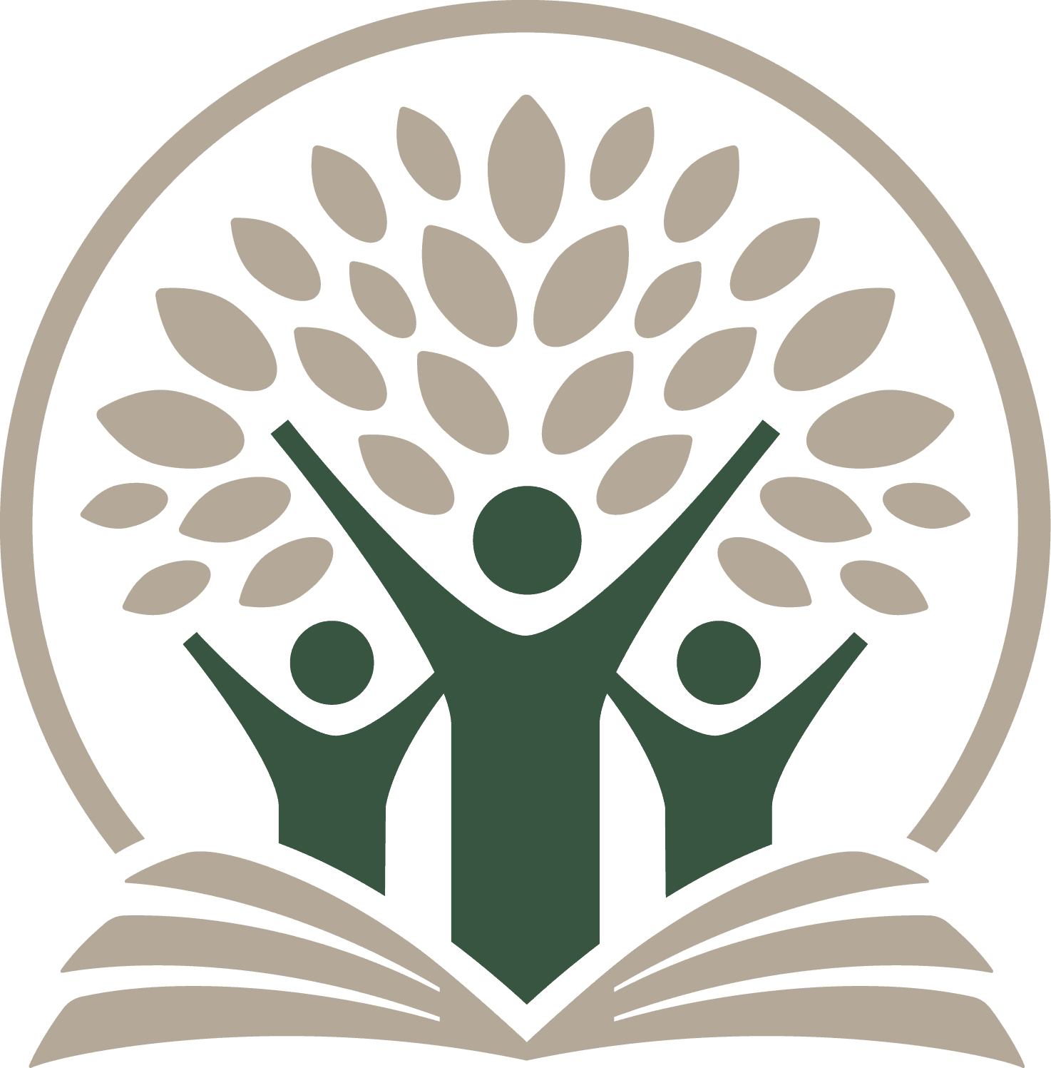 Aim logo anatomy with the trees and educators highlighted