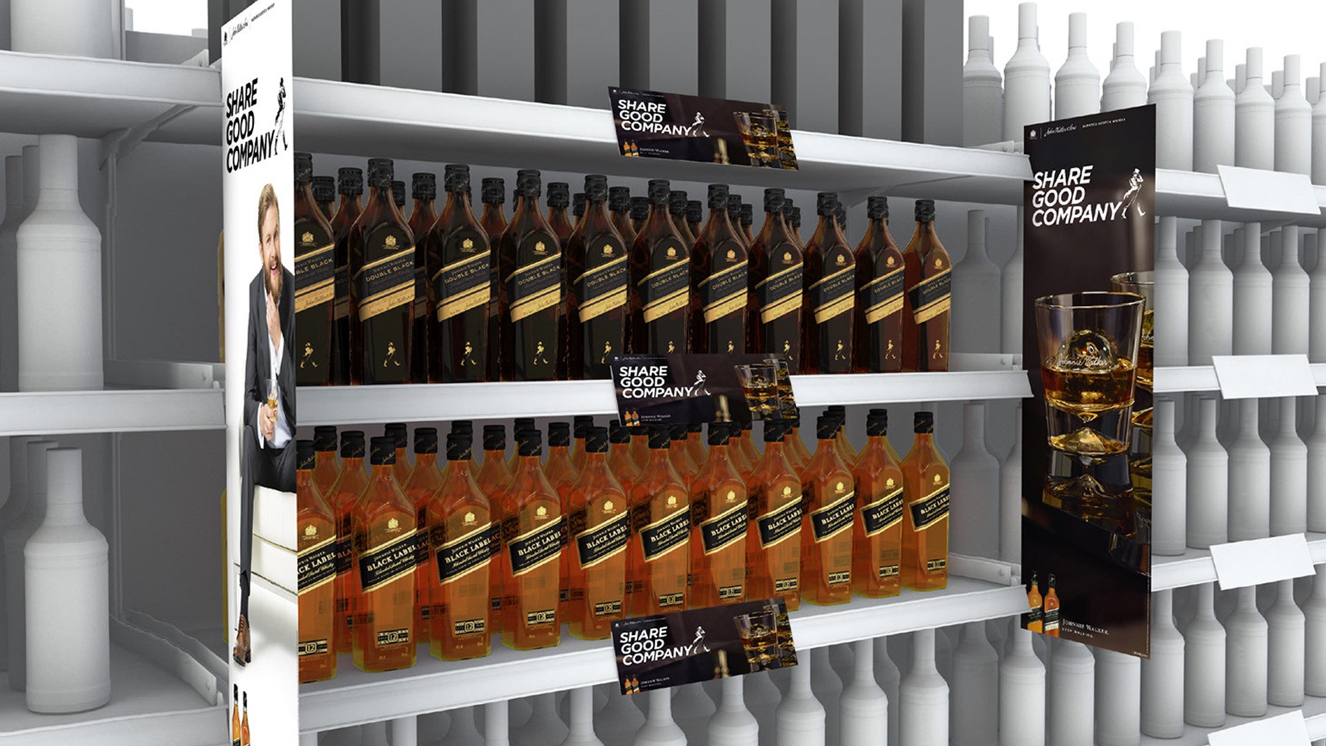 Homescreen with open bottom drawer