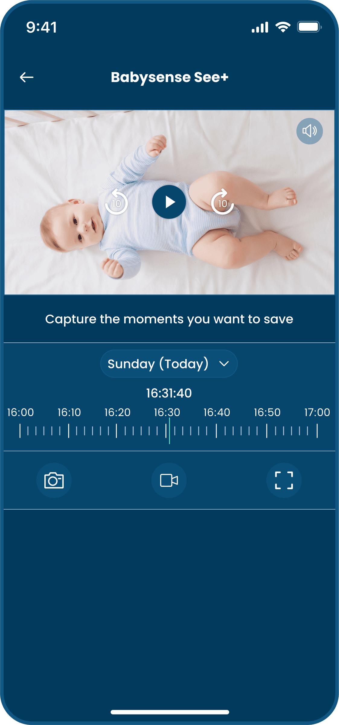 video history of babysense mobile app