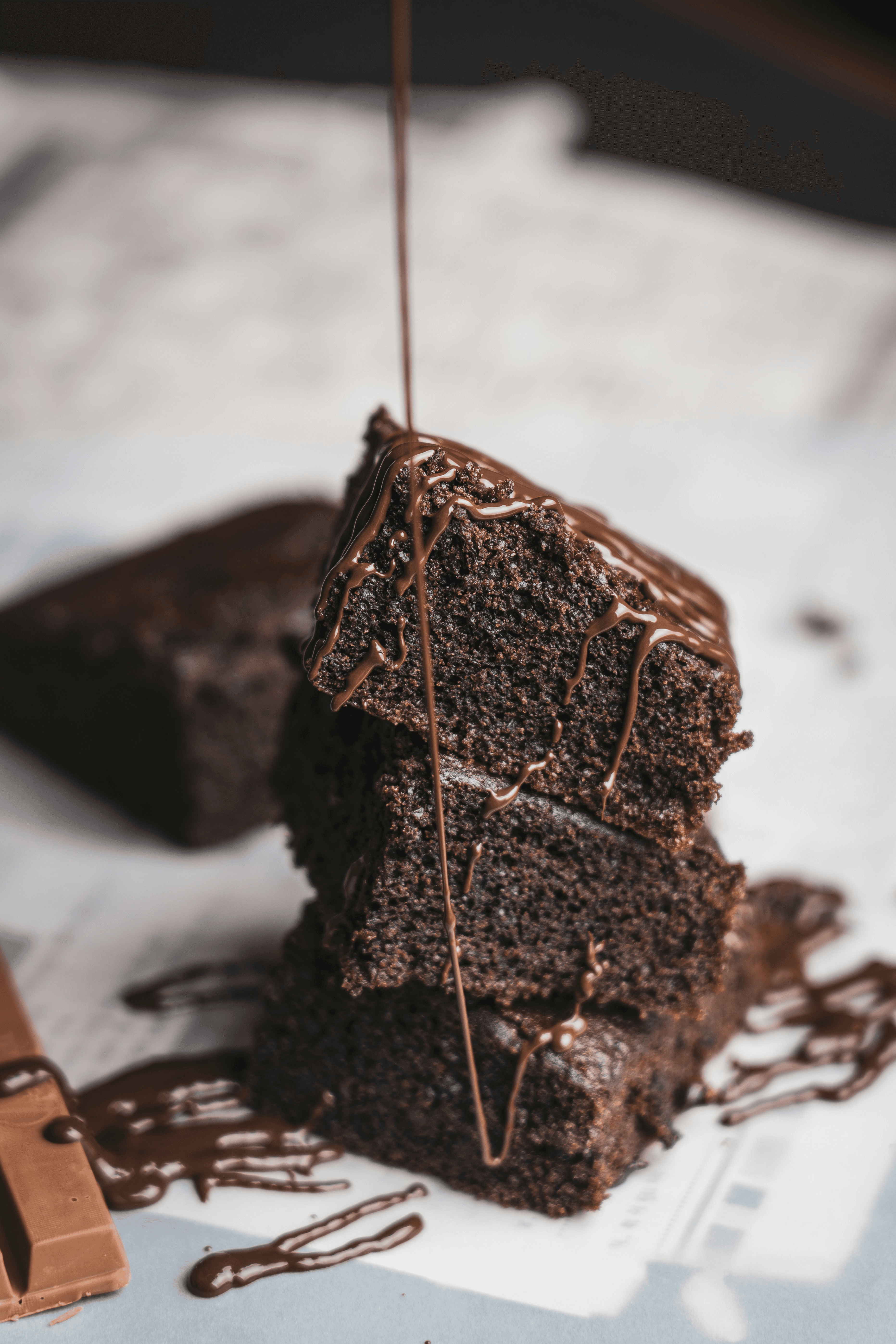 Warm chocolate cake with a gooey molten center.