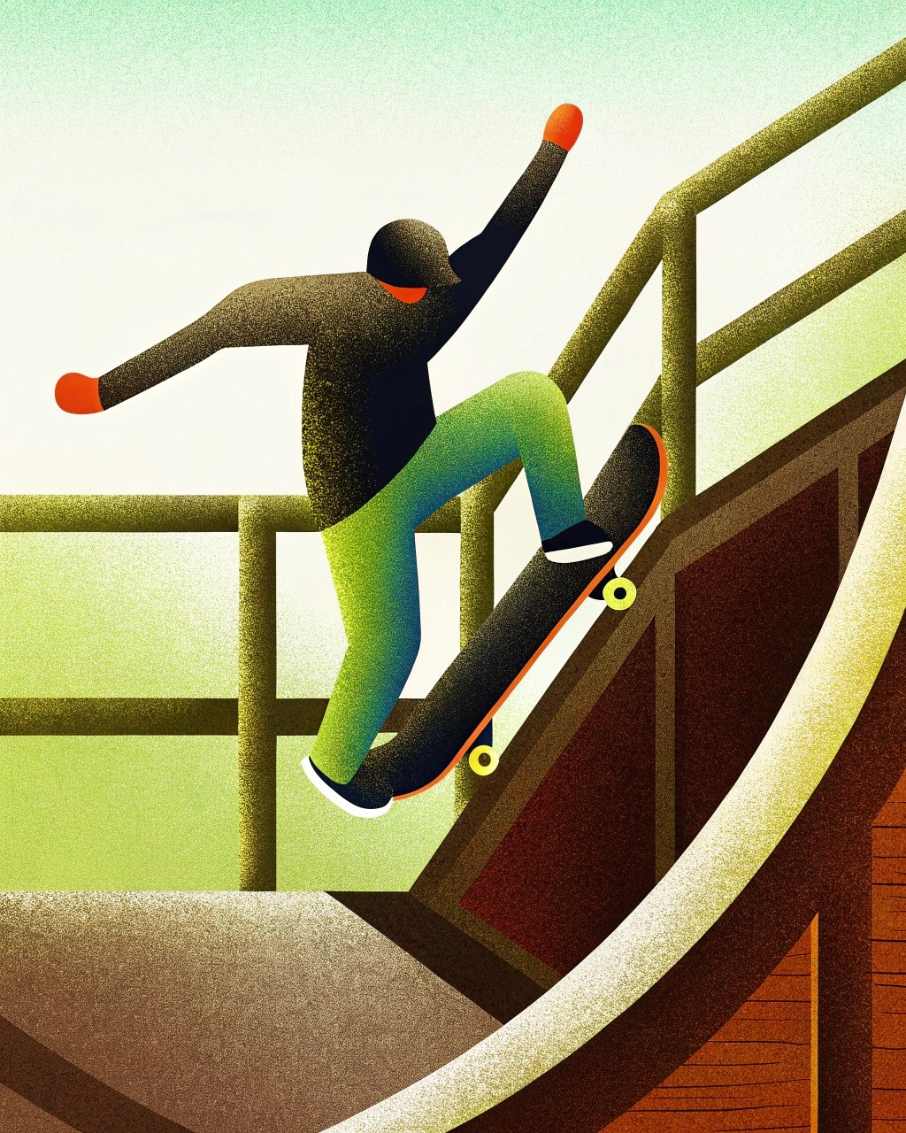 a view of a valley with trees and hills in the background