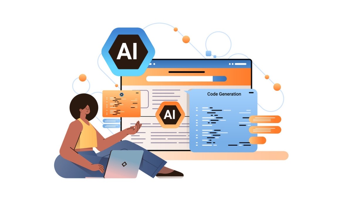 Illustration of two people adjusting interlocking gears within a circular arrow loop, surrounded by charts and checklists.