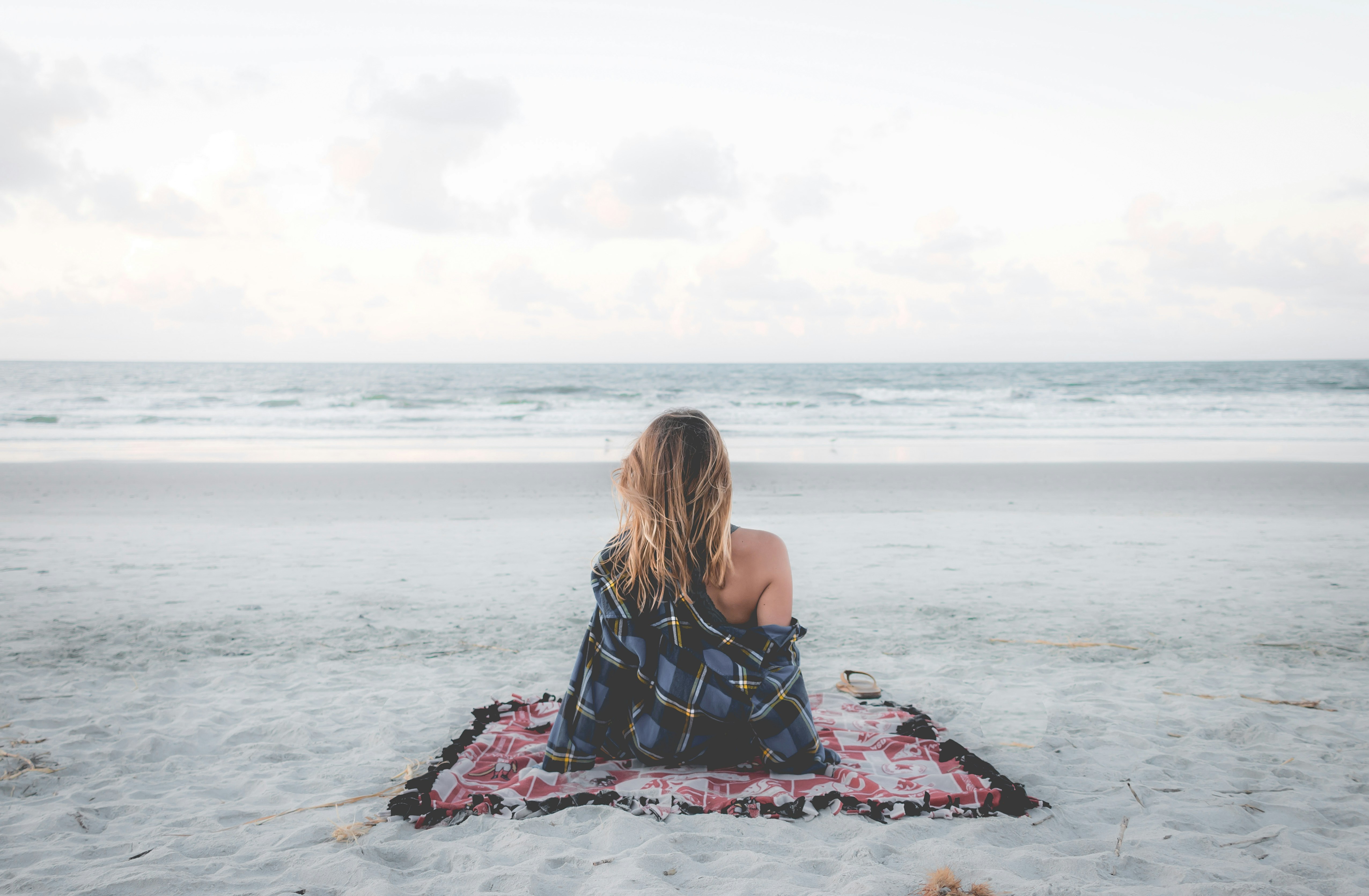 woman on beach