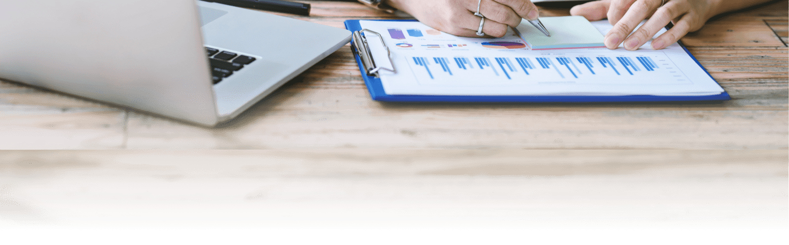 magnifying glass on documents