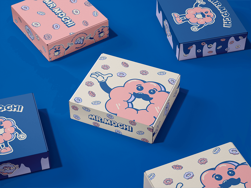 mochi donuts, mochi, donuts, australia, character design, mascot design, illustration, bold, logo