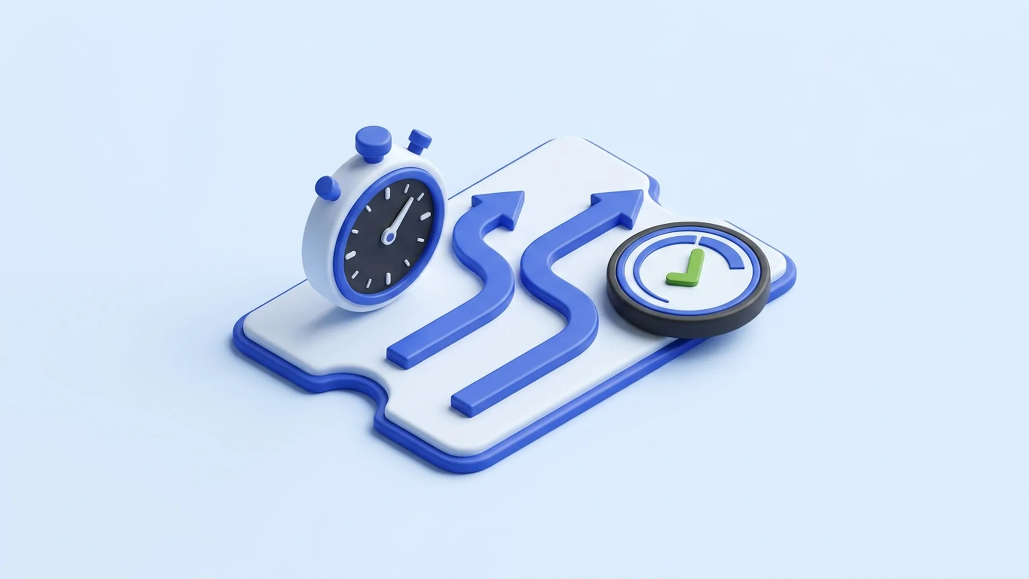 3D-illustrasjon av presise SLA-er for en outsourcet IT-helpdesk