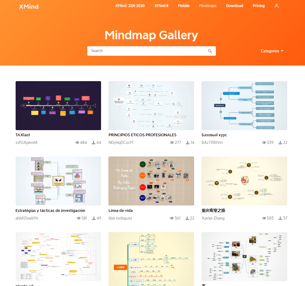 思维导图画廊展示