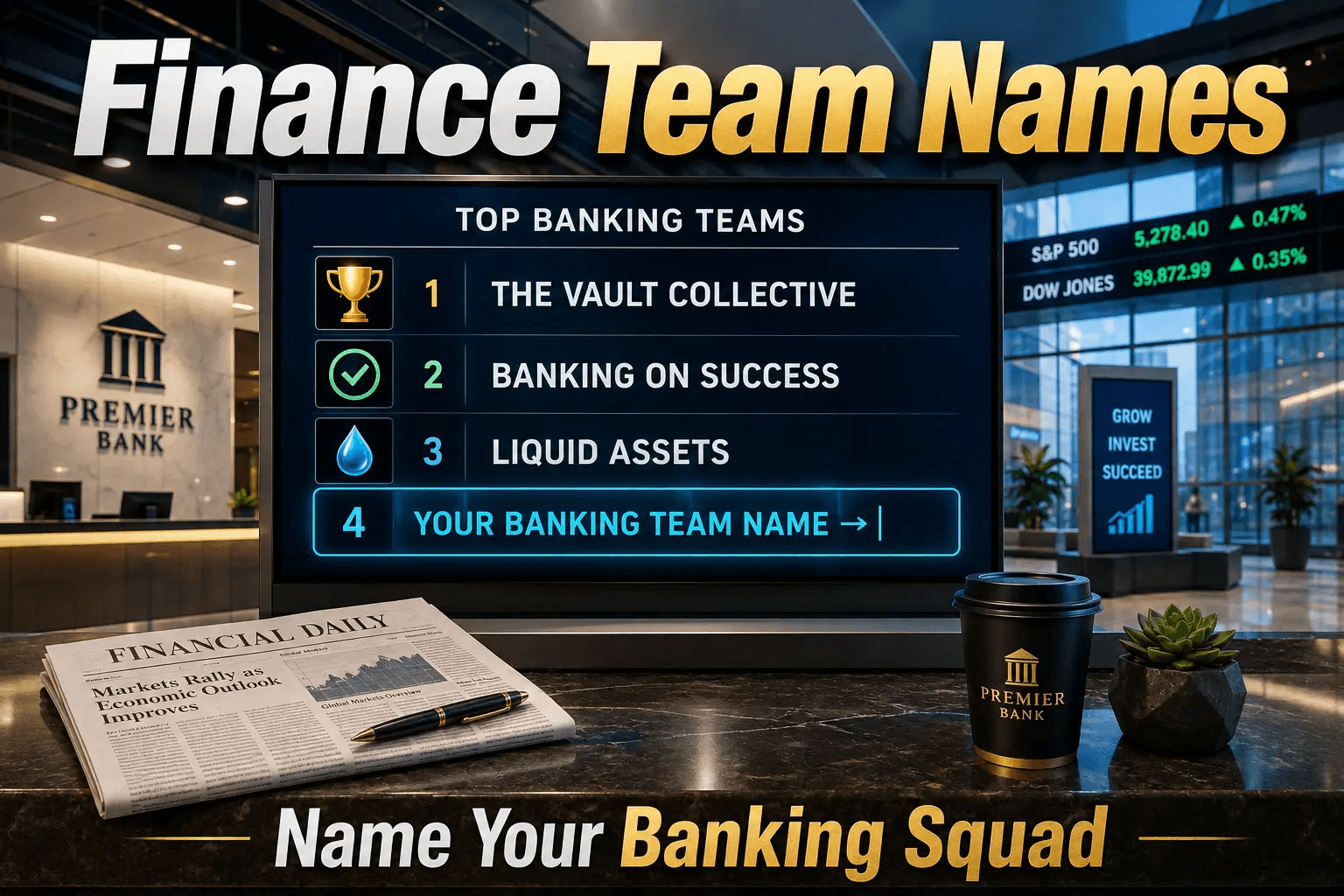Group Names - margin makers finance squad