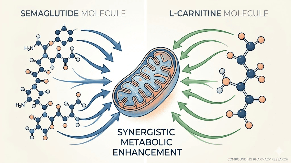 Semaglutide and L-carnitine molecules working together for fat metabolism