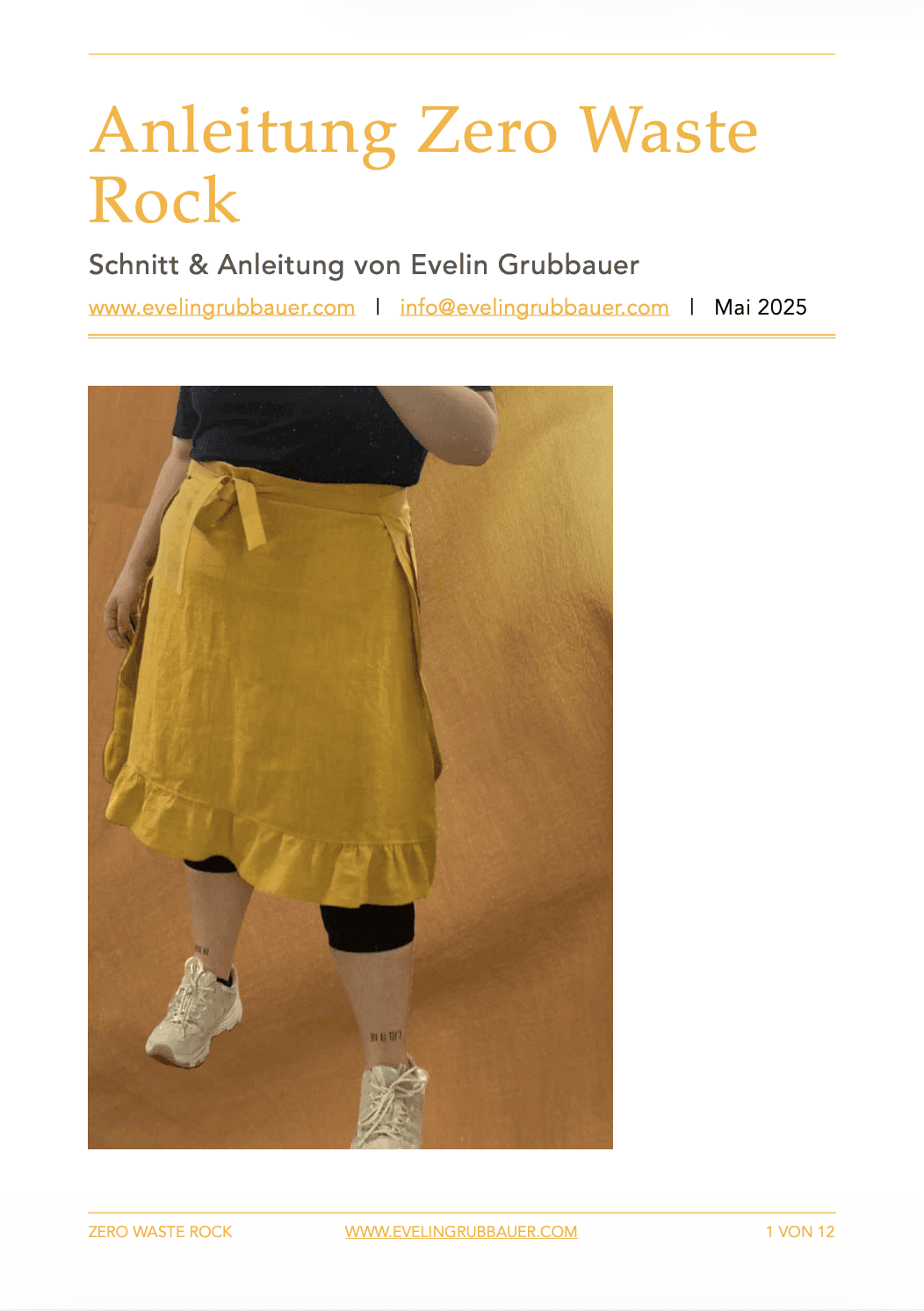 cover of zero waste skirt instructions