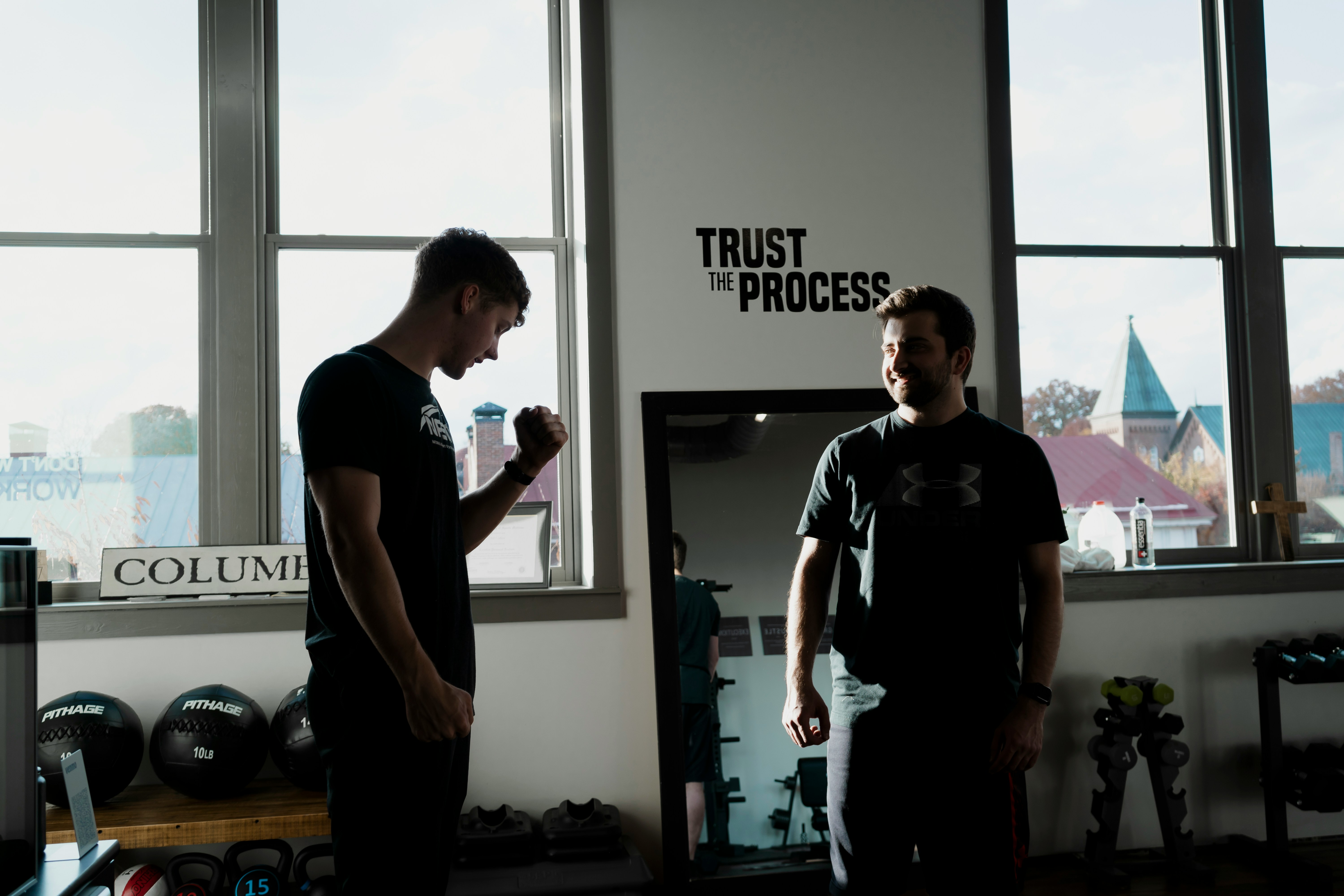 Personal Trainer Talking To Client