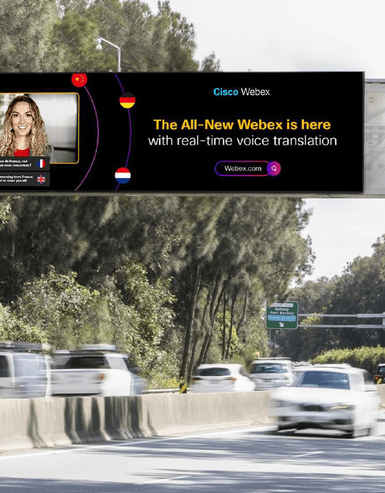 Cisco Webex digital brand partnership campaign in Australia