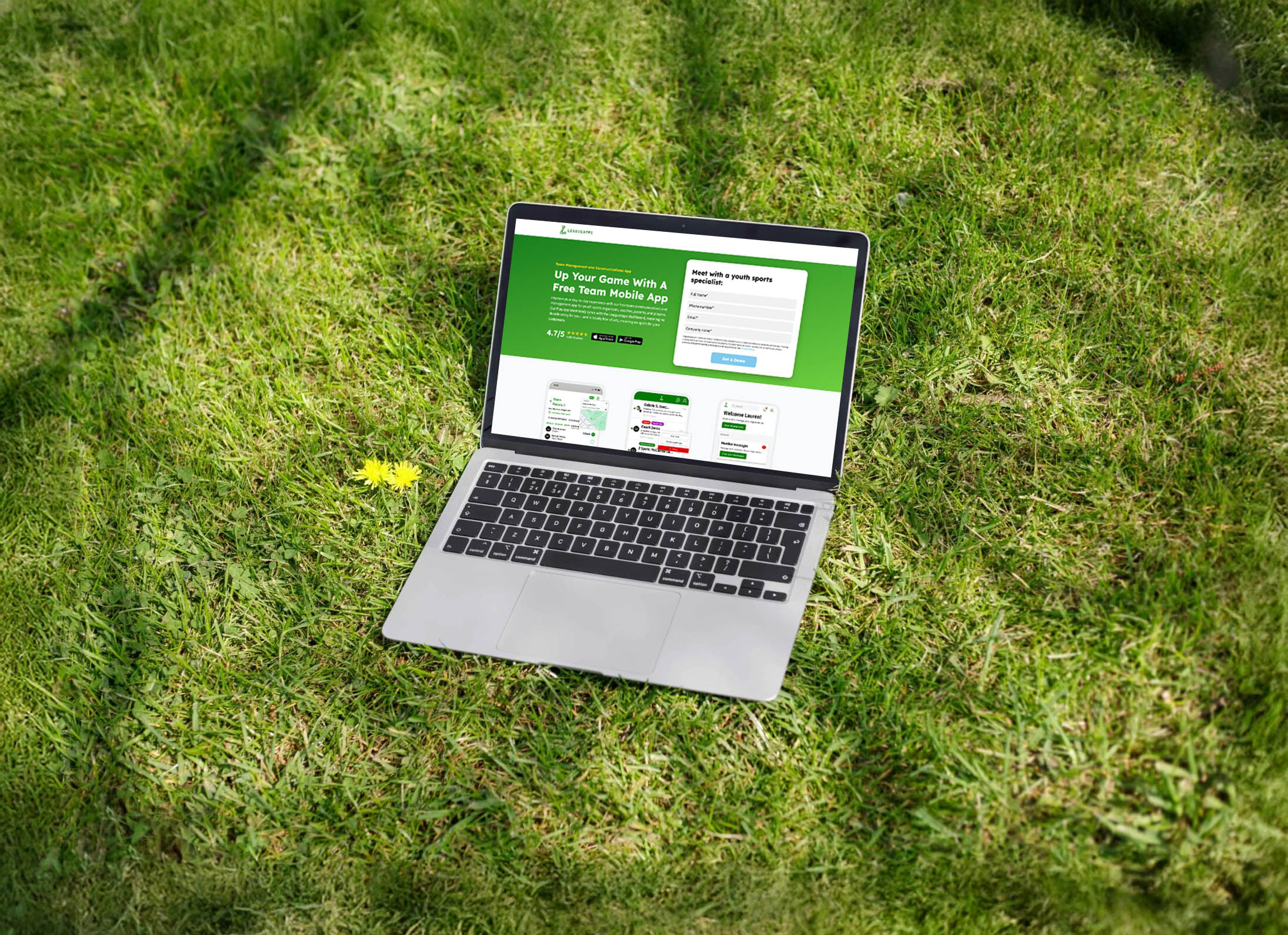 LeagueApps Inbound Sales Landing Page