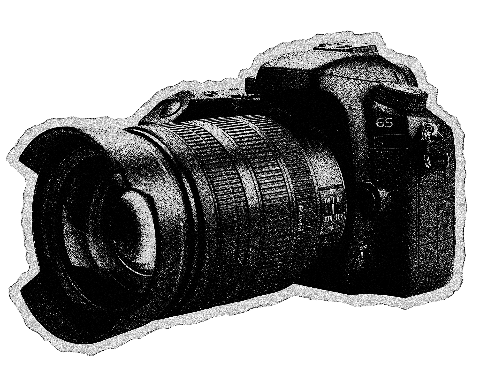 Black plastic pouch on velvet