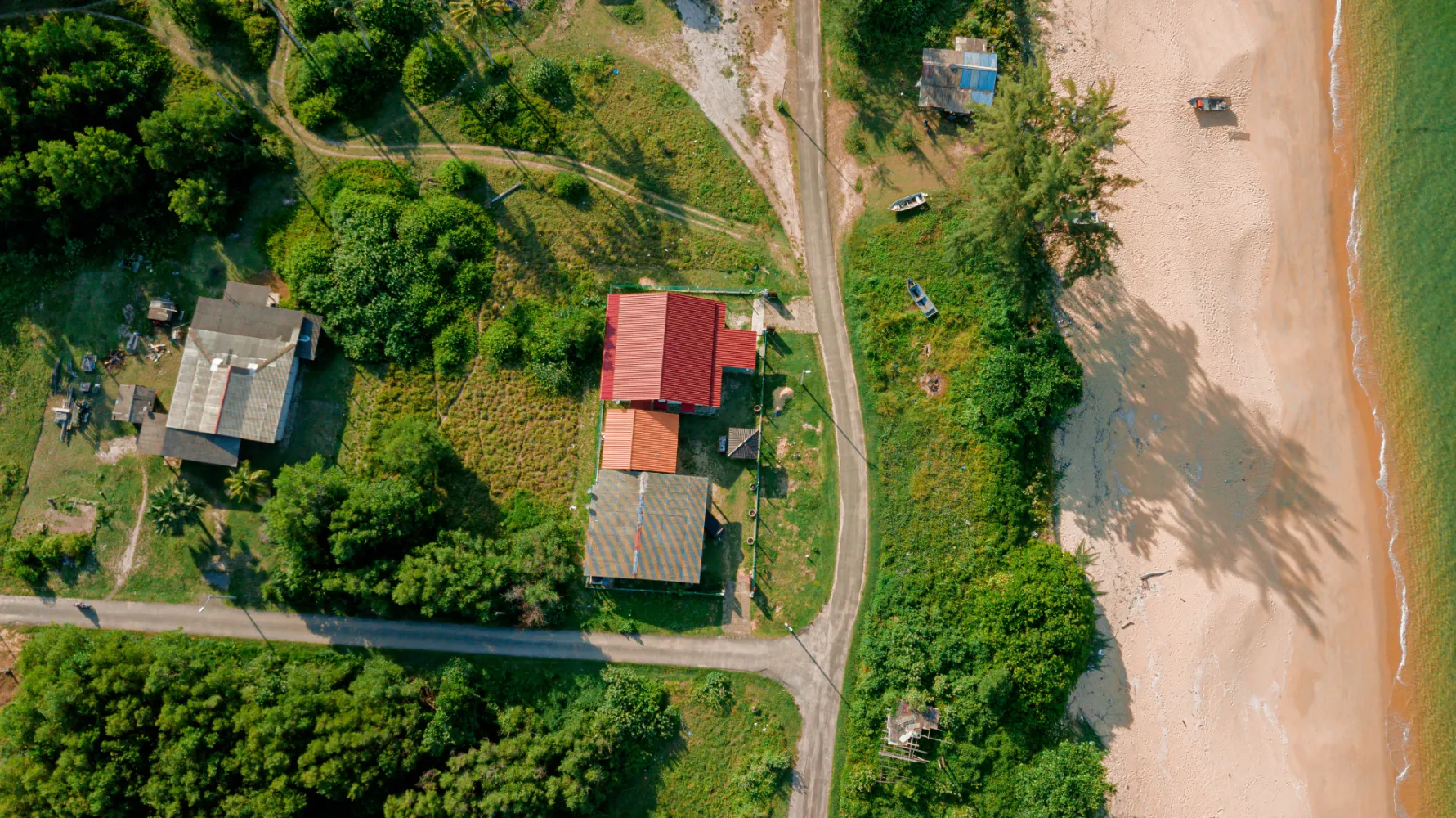 Vue d'ensemble d'une escapade en bord de mer