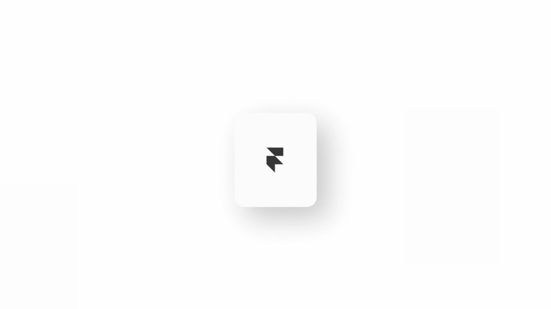 Minimalist design of a rounded square icon with a black lightning bolt symbol on a clean white background