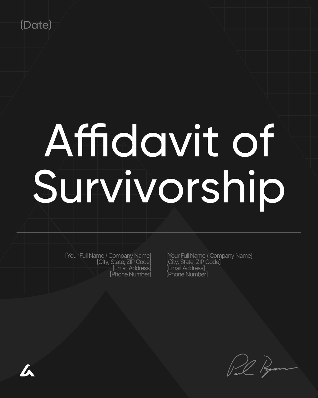Affidavit of Survivorship