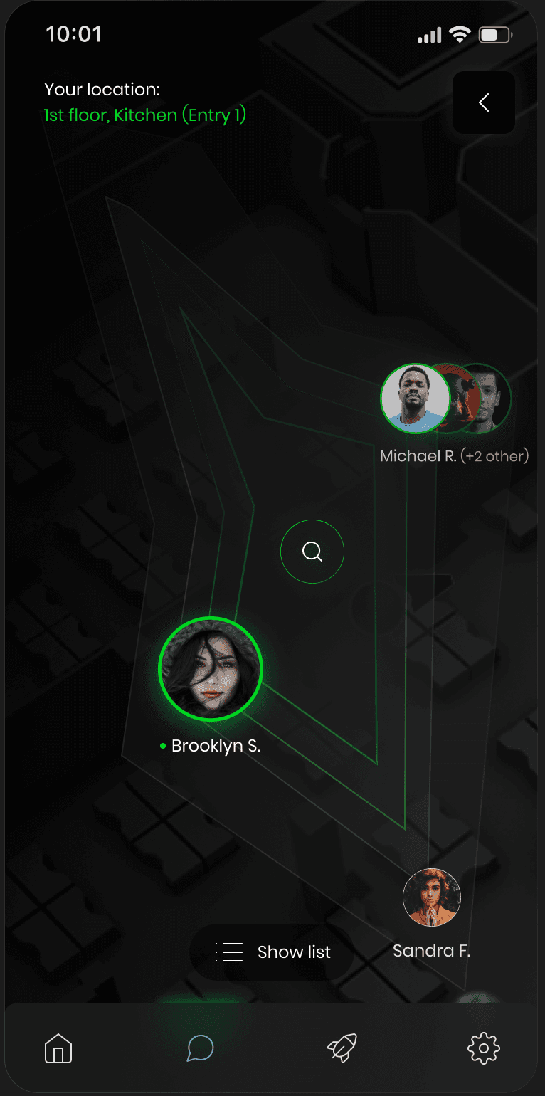 WeWork app concept screen
