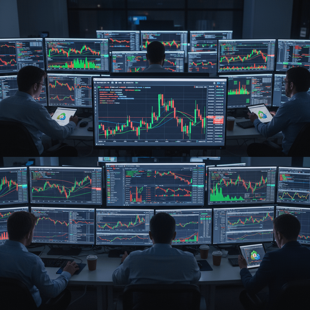 Algorithmic traders and copy trading platforms reacting to ECB event