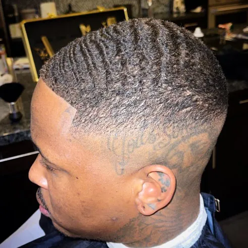 Modern hair salon with mirrors and styling chairs