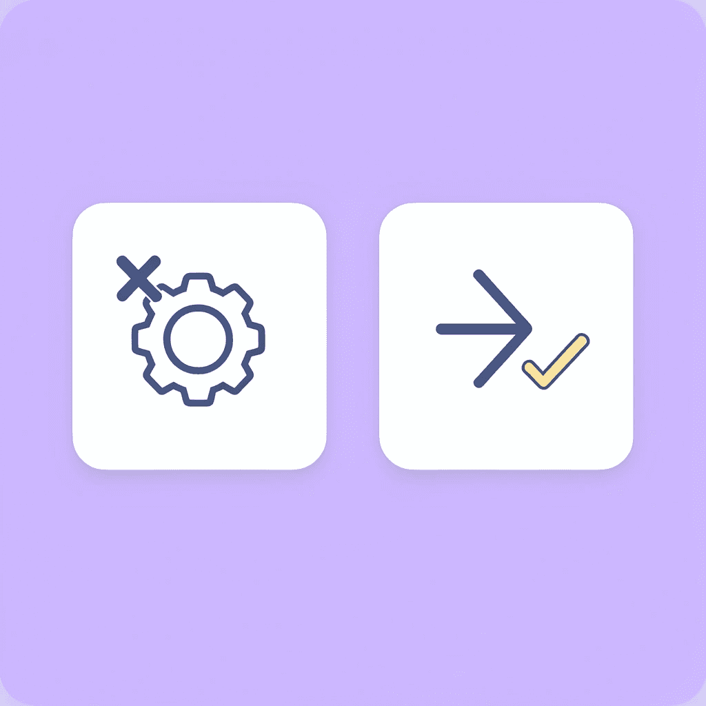 Before: scattered notes and multiple tools; After: unified, organized customer data