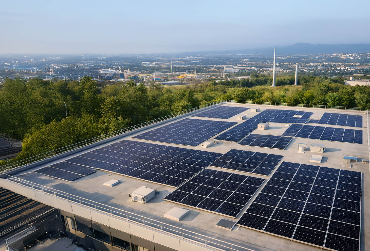 Toit-Terrasse transformée en centrale solaire