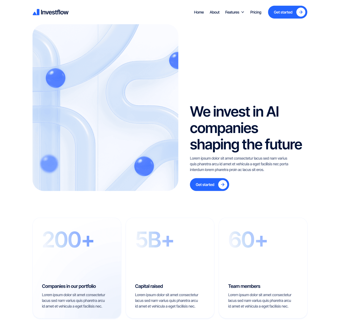 Investflow - Home V2 Page - Investment Firm Framer Template