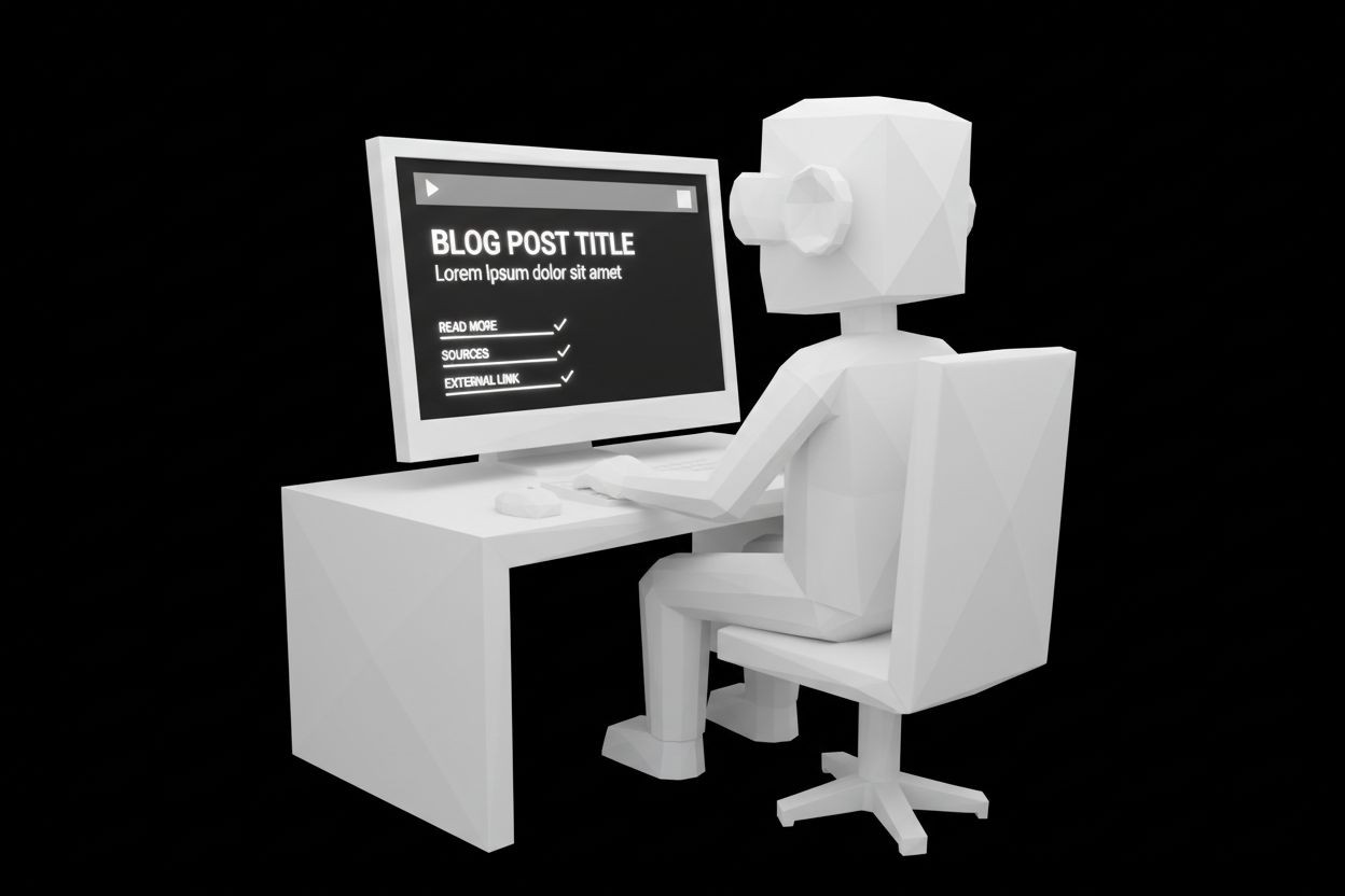 Content creator reviewing backlink sources