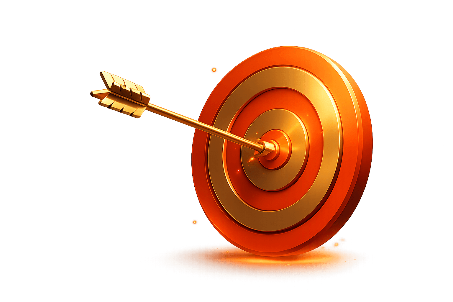 orange 3d floating graph