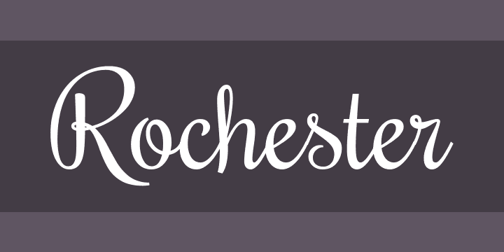 Rochester script font
