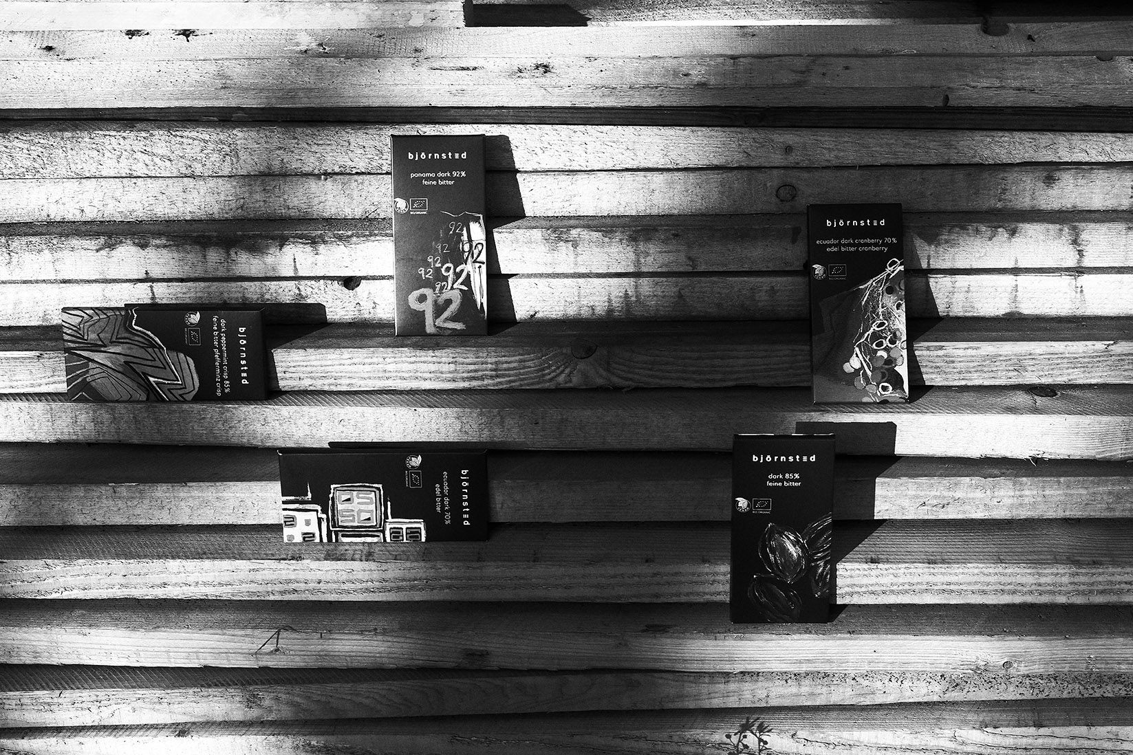 Packaging Design für Bioschokoladenmarke Björnsted
