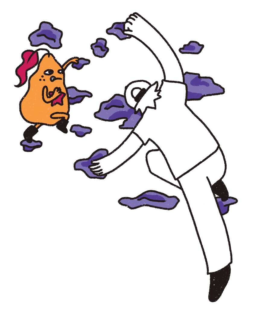 Beni and Chad floating around in the sky