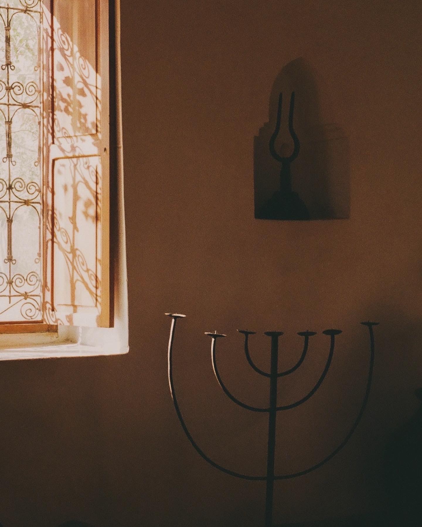 Warmly lit interior detail from Dar Tasmayoun in Aït Ourir, Morocco.