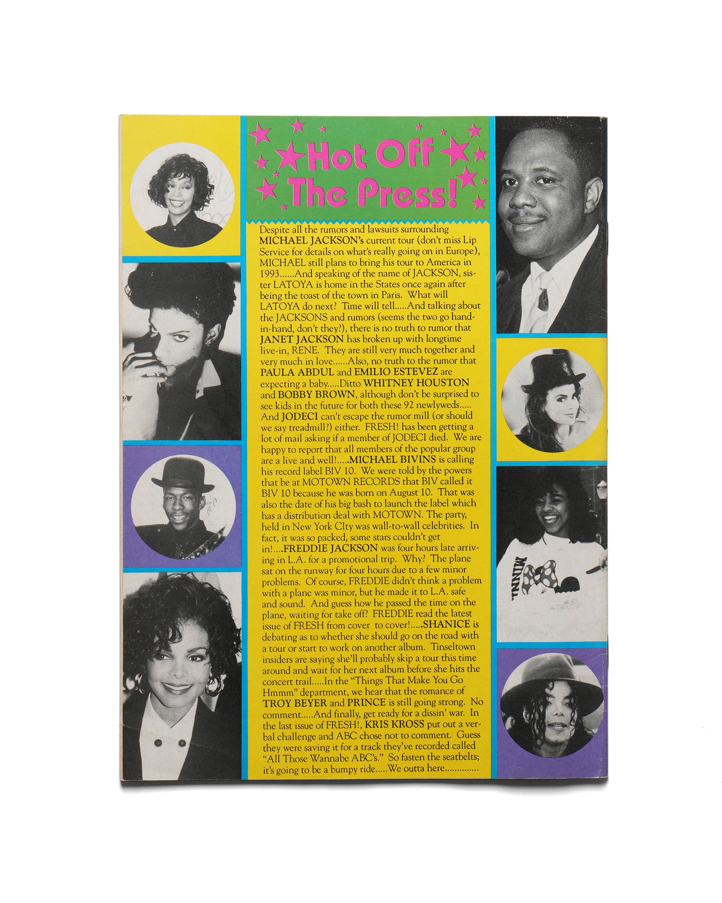 Fresh - October 1992 - Back Cover