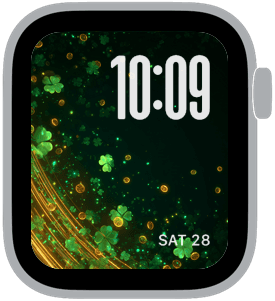 A selection from the Lucky Charms Apple Watch face collection