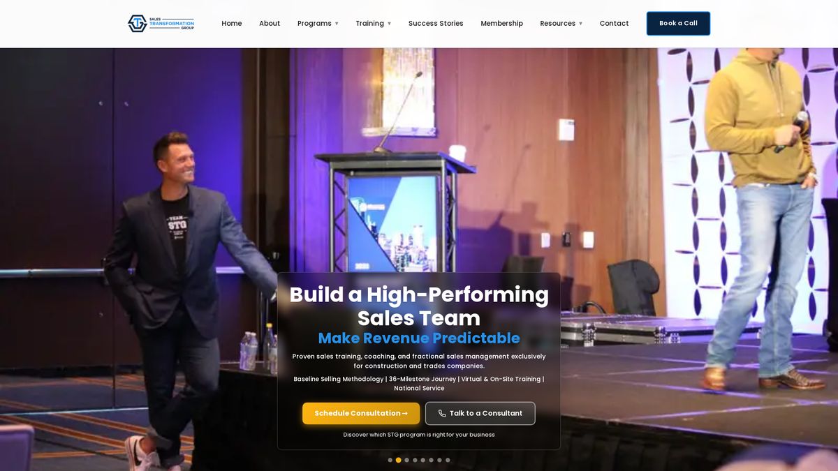 Sales Transformation Group website