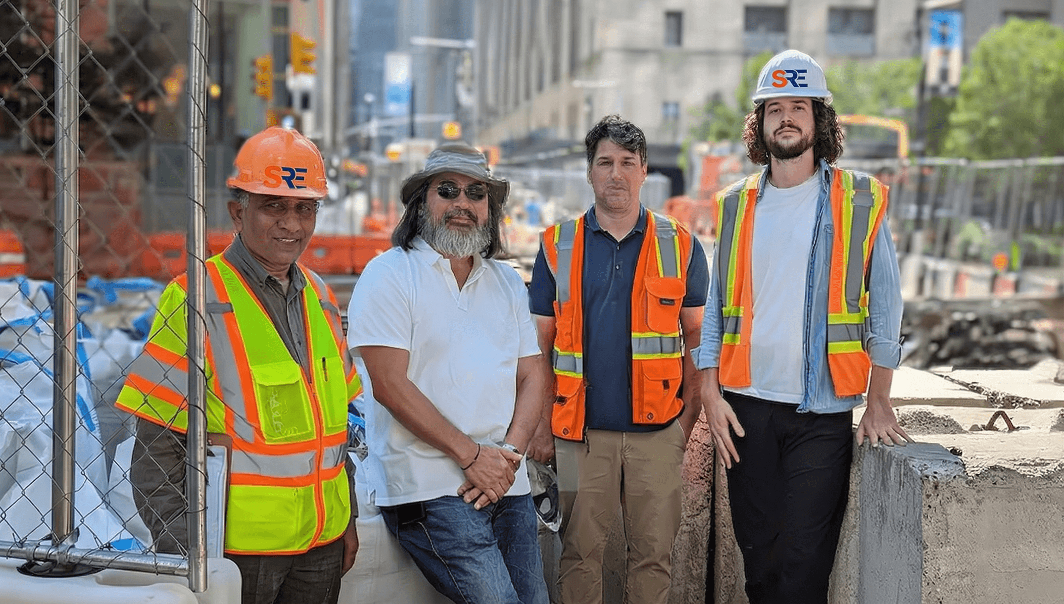 SRE Staff posing on site.